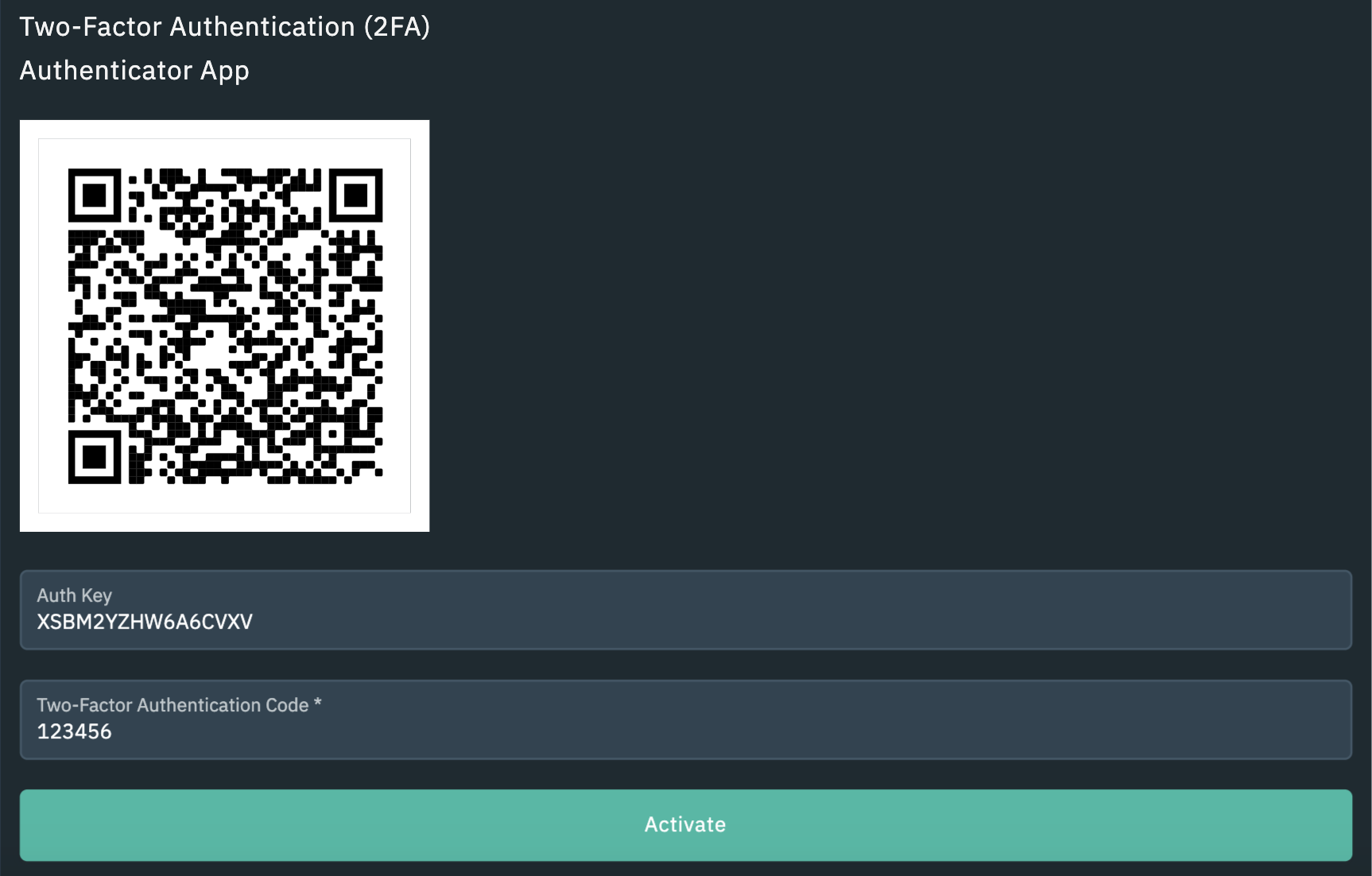 2fa code bitcoin