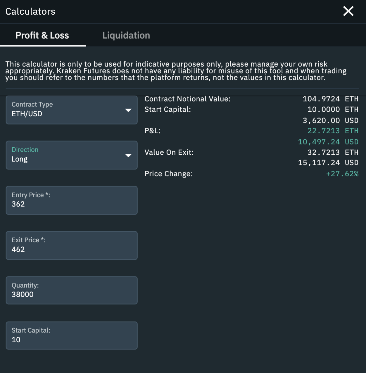 calculate liquidation price crypto